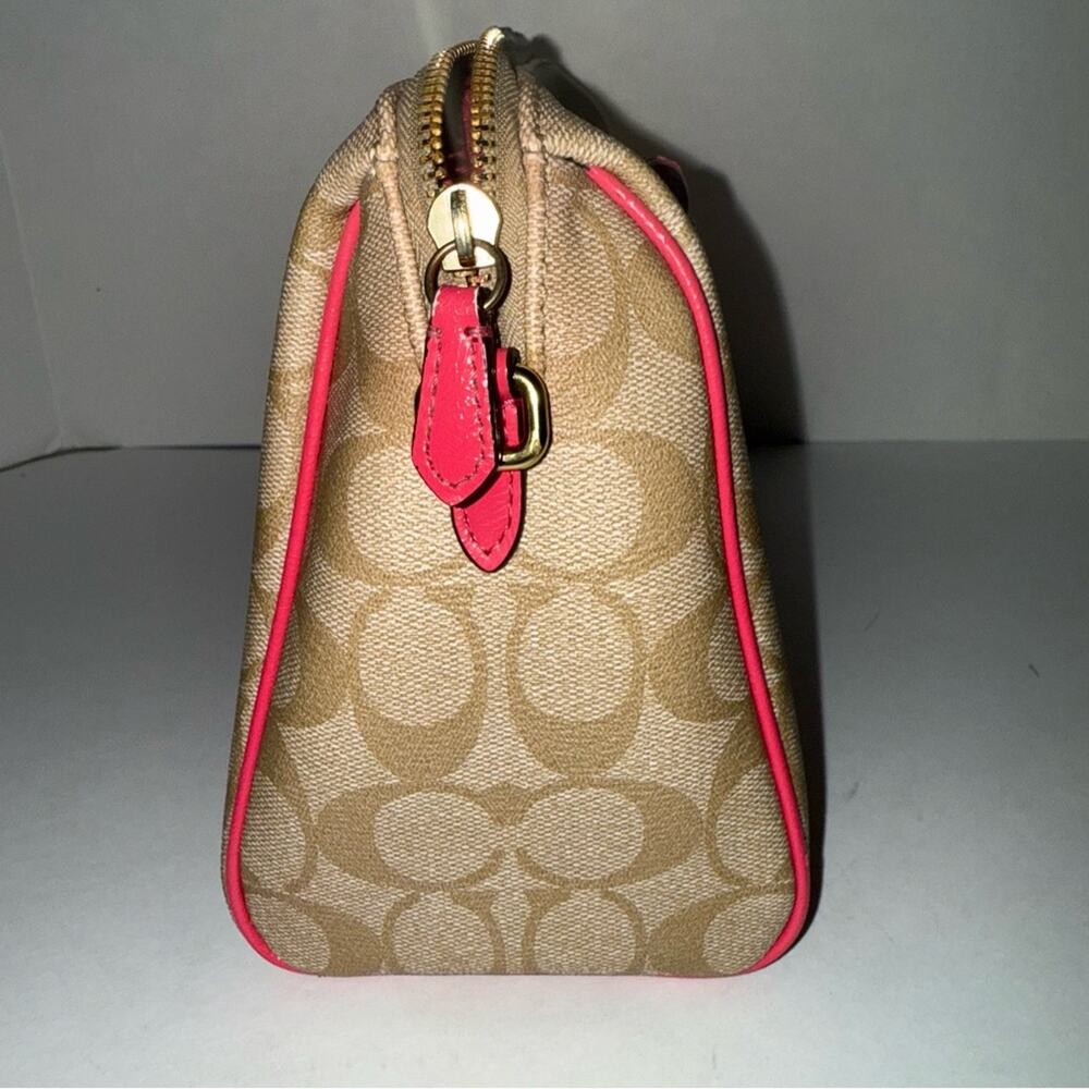 COACH Peyton bennett preppy mini satchel in coral pink and tan - Picture 5 of 7